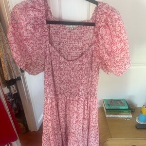Moon River Smocked Pink Dress size small